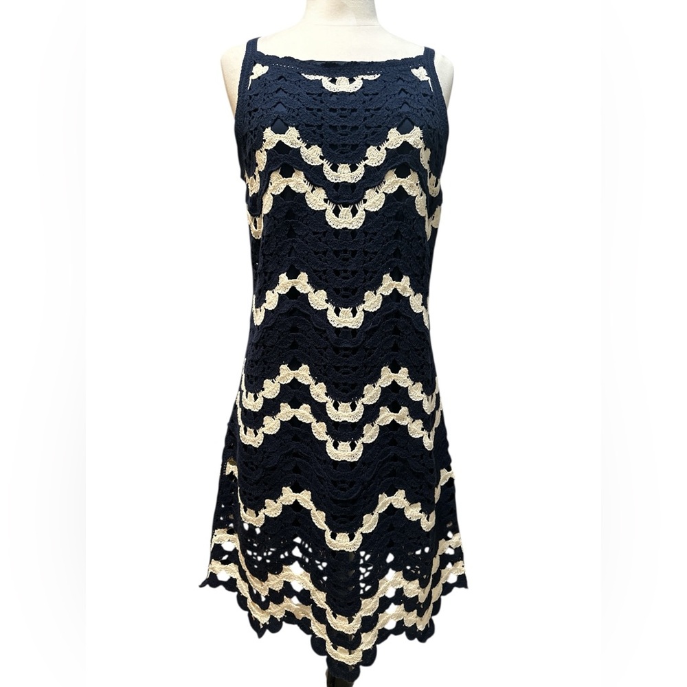 House of Harlow 1960 Black and Cream Lace Mini Dress